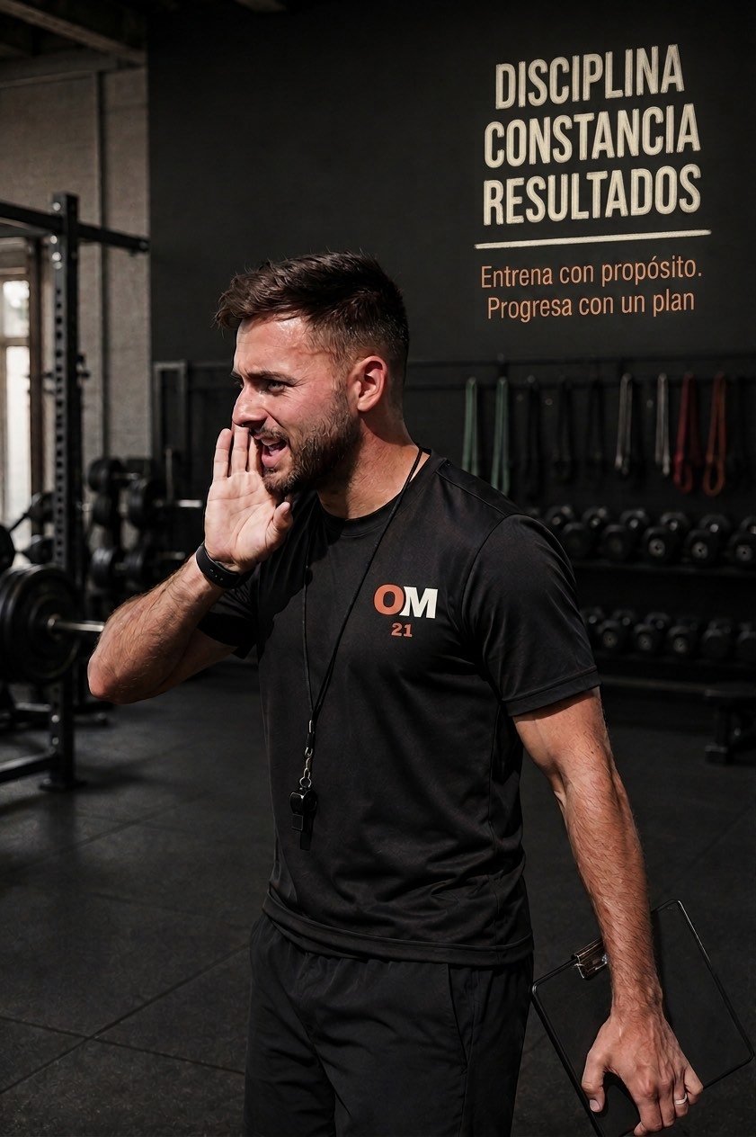 Óscar Martínez Fernández, entrenador personal, en el gimnasio